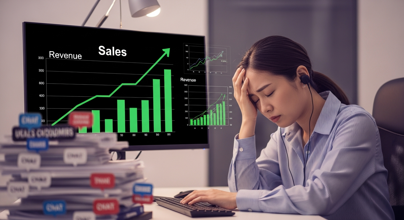 売上は伸びるが 顧客対応はパンク